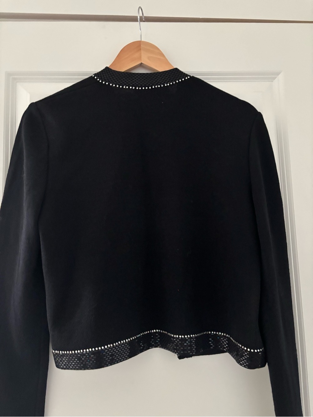 St John Collection Embellished Santana Knit Zip Front Cardigan Jacket 6 - Picture 4 of 8